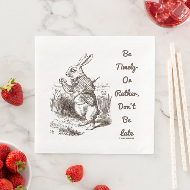 Guardanapo De Papel De Jantar Seja Timely ou Preferencialmente, não se atrase, C (Insitu)