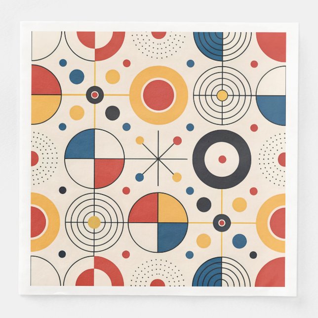 Guardanapo De Papel De Jantar Servilletas diseño geométrico (Frente)