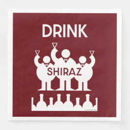Guardanapo De Papel De Jantar Shiraz Wine Drinkers