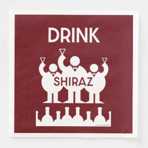 Guardanapo De Papel De Jantar Shiraz Wine Drinkers