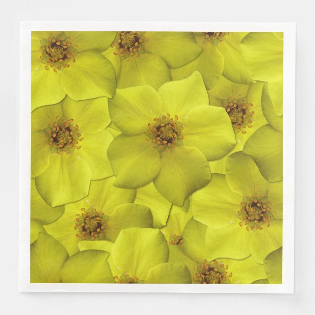 Guardanapo De Papel De Jantar Shrubby Cinquefoil Padrão Sem Costura (Frente)
