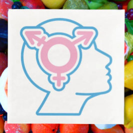 Guardanapo De Papel De Jantar Símbolo Trans Pride Papel Napkins