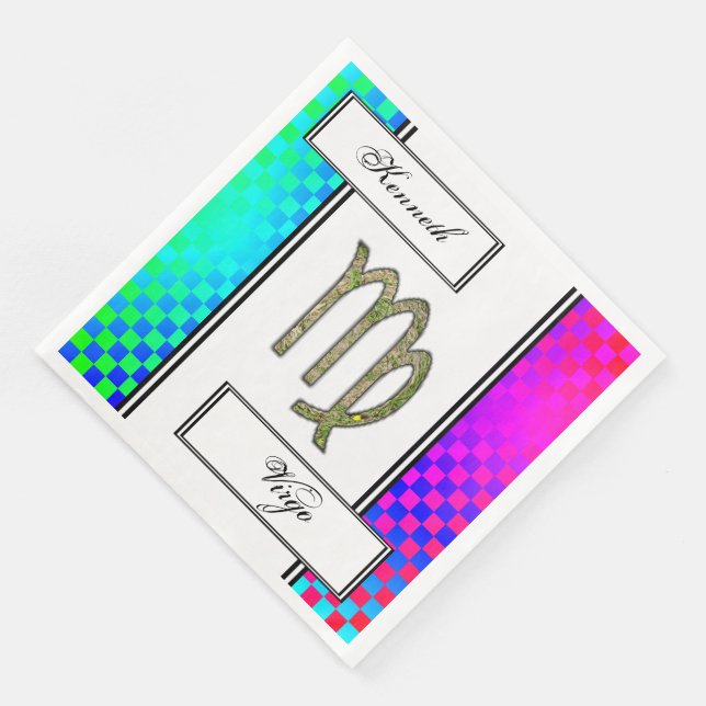 Guardanapo De Papel De Jantar Símbolo Virgo Zodiac Elemento de Kenneth Yoncich (Canto)