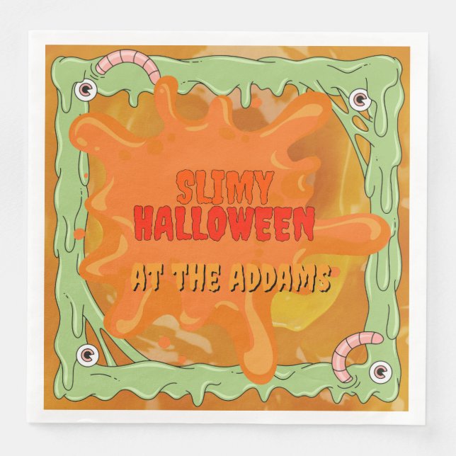 Guardanapo De Papel De Jantar Slimeen Halloween Napkin (Frente)