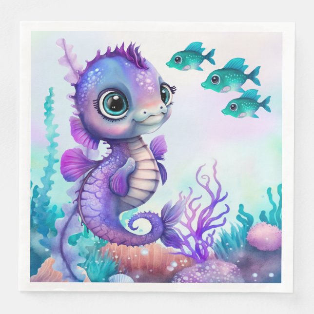 Guardanapo De Papel De Jantar Sob O Mar (Frente)