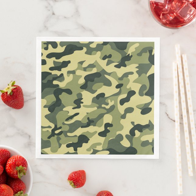 Guardanapo De Papel De Jantar Soldado Joe GI Camouflage Partido Napkins (Insitu)