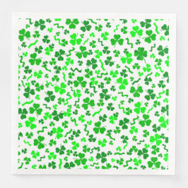 Guardanapo De Papel De Jantar St Patrick's Day Lucky Shamrocks Confetti Pattern