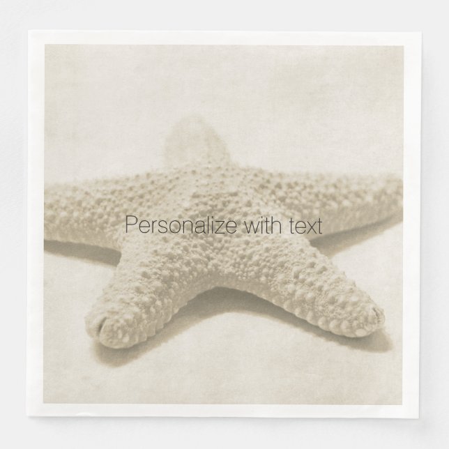 Guardanapo De Papel De Jantar Starfish Personalizado (Frente)