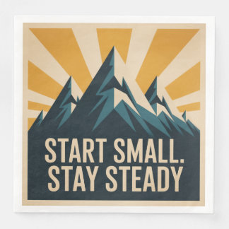 Guardanapo De Papel De Jantar Start Small. Stay Steady