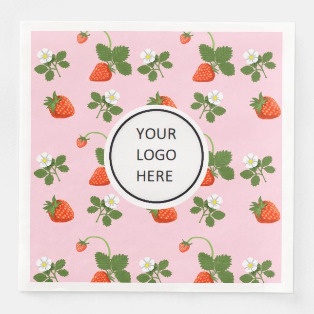 Guardanapo De Papel De Jantar Strawberries (Frente)