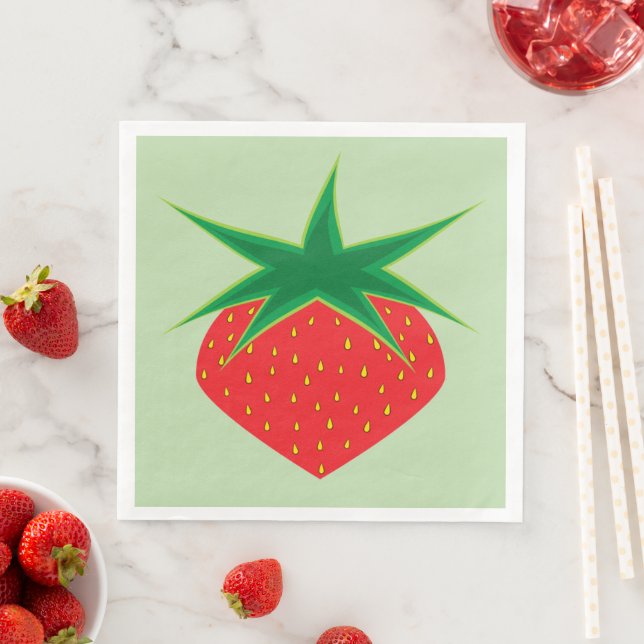 Guardanapo De Papel De Jantar Strawberry Paper Napkins (Insitu)