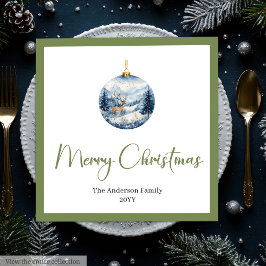 Guardanapo De Papel De Jantar Stylish Bohemian Rustic Winter Scene Table Napkins