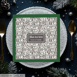 Guardanapo De Papel De Jantar Stylish funny gift monogram dollar pattern napkins