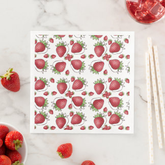 Guardanapo De Papel De Jantar Summer Strawberry Paper Napkins