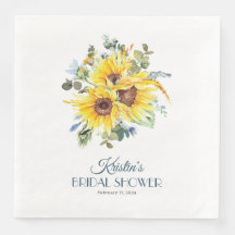 Summer Sunflower Janta partido no tamanho Napkin