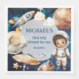 Guardanapo De Papel De Jantar Sun Primeira Viagem em torno do primeiro aniversar