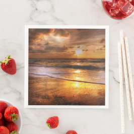 Guardanapo De Papel De Jantar Sunset Beach Standard Jante Paper Napkins 44