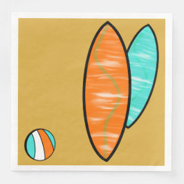 Guardanapo De Papel De Jantar Surfer Birthday Paper Janta Napkins #2