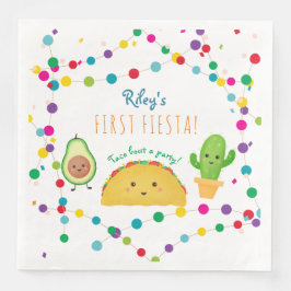 Guardanapo De Papel De Jantar Taco primeiro aniversário do tema fiesta