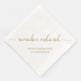 Guardanapo De Papel De Jantar Tan Ramadan Mubarak Calliografia Personalizada