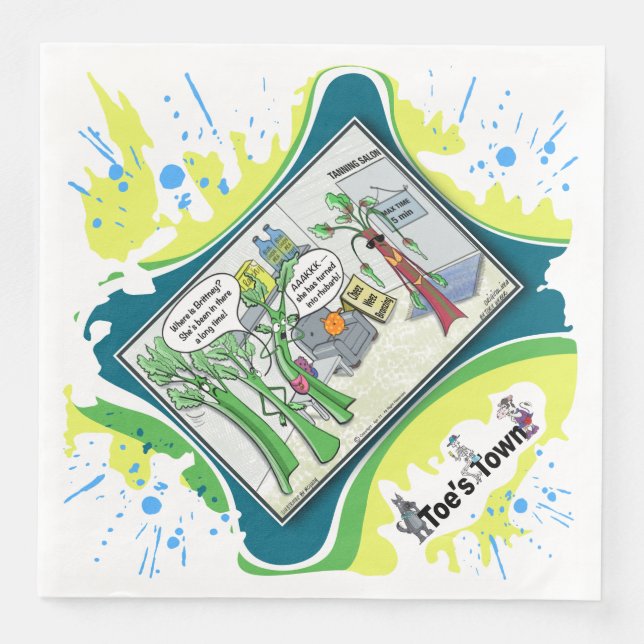 Guardanapo De Papel De Jantar Tanned and Confused | Literal Wordplay Dinner (Frente)