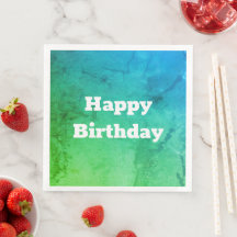Teal e Green Birthday Event Napkins