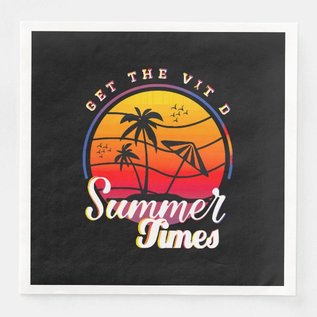 Guardanapo De Papel De Jantar Tempos de Verão (Frente)