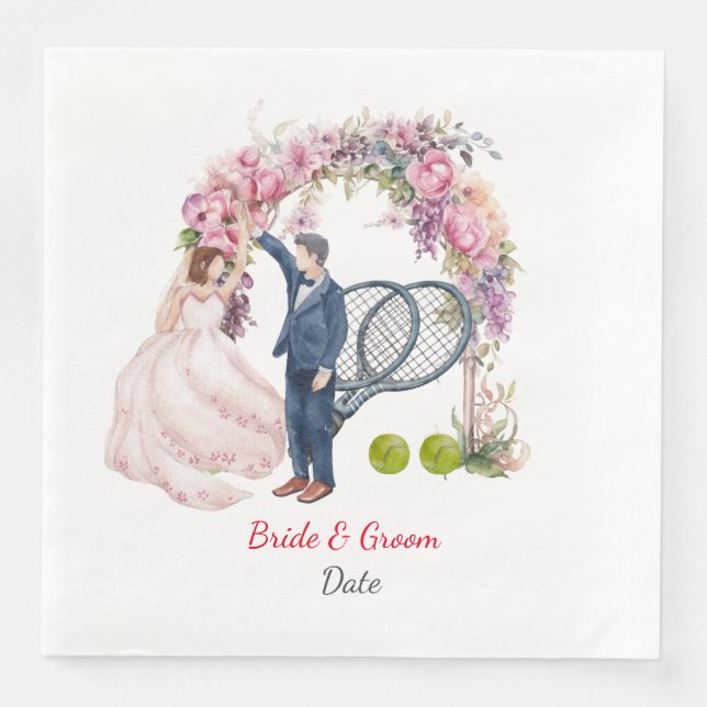 Guardanapo De Papel De Jantar Tênis Casamento temático (Frente)