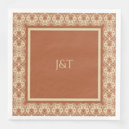 Guardanapo De Papel De Jantar Terracotta Vintage Boho Wedding