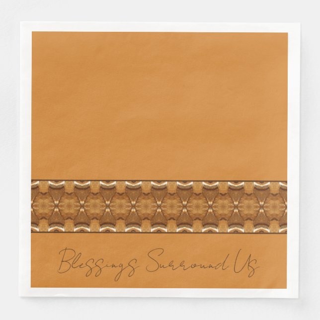 Guardanapo De Papel De Jantar Terrenos com Dourado (Frente)