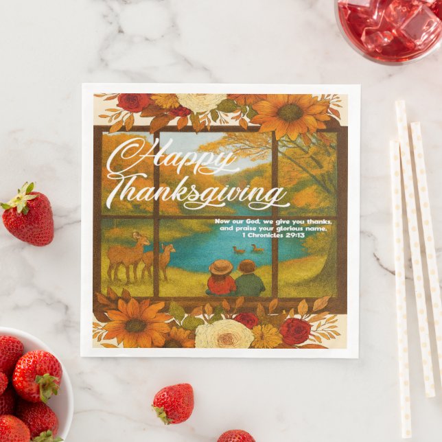 Guardanapo De Papel De Jantar Thanksgiving Paper Napkin (Insitu)