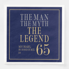 Guardanapo De Papel De Jantar The Man The Myth The Legend 65th Birthday