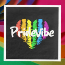 Toalhas de Papel Coração PrideVibe: Negras Ousadas