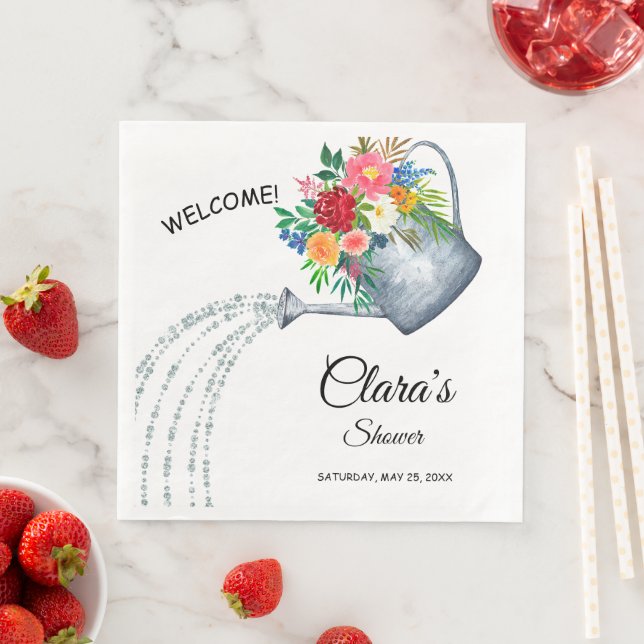 Guardanapo De Papel De Jantar Toalhetes de Natal personalizados com regador flor (Insitu)
