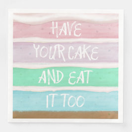 Guardanapo De Papel De Jantar Tome Seu Bolo