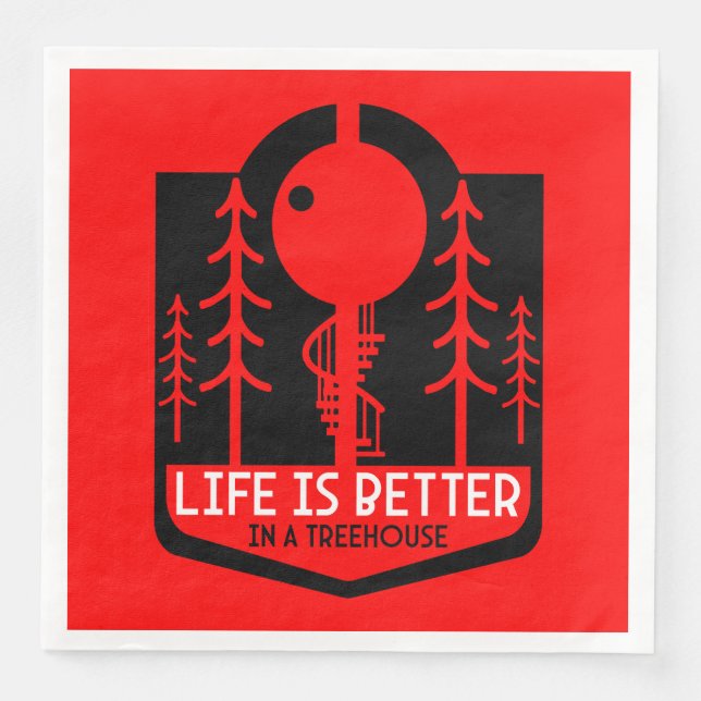 Guardanapo De Papel De Jantar Treehouse Playhouse De Volta À Escola (Frente)