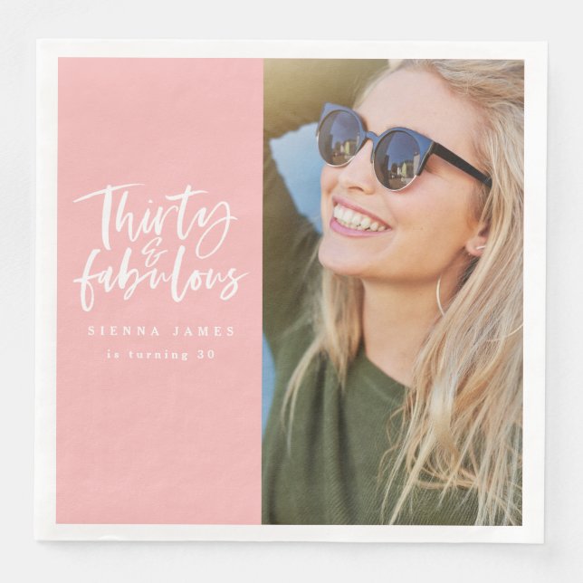 Guardanapo De Papel De Jantar Trinta e fabuloso guardanapo de fotos festas de an (Frente)