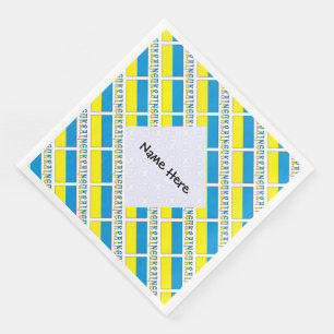 Guardanapo De Papel De Jantar Ucrânia Bandeira Ucraniana Personalizada em Mosaic