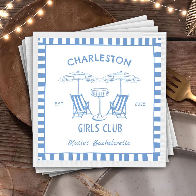 Guardanapo De Papel De Jantar Última Festa de solteira de praia de torrada (Criador carregado)