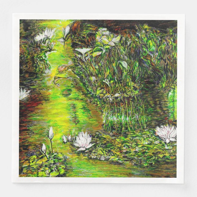 Guardanapo De Papel De Jantar Um Lago com Pensamentos Impuros (Frente)