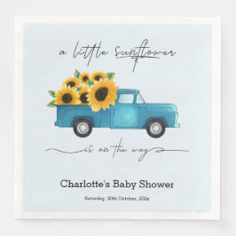 Guardanapo De Papel De Jantar Um Pouco De Girassol Está A Caminho Do Chá de fral