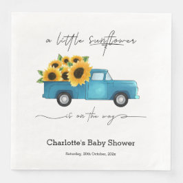 Guardanapo De Papel De Jantar Um Pouco De Girassol Está A Caminho Do Chá de fral