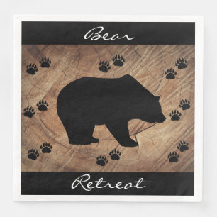 Guardanapo De Papel De Jantar Urso Preto E Tubarão