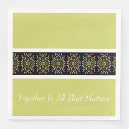 Guardanapo De Papel De Jantar Verde claro com preto