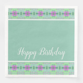 Guardanapo De Papel De Jantar Verde Teal E Roxo