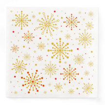 Vermelho e Dourado Starburst do Médio Atômico Retr