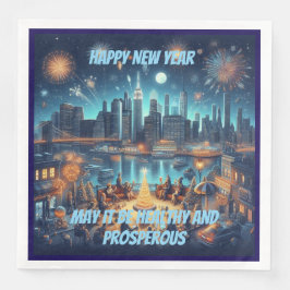 Guardanapo De Papel De Jantar Véspera de Ano Novo na Cidade de Nova York