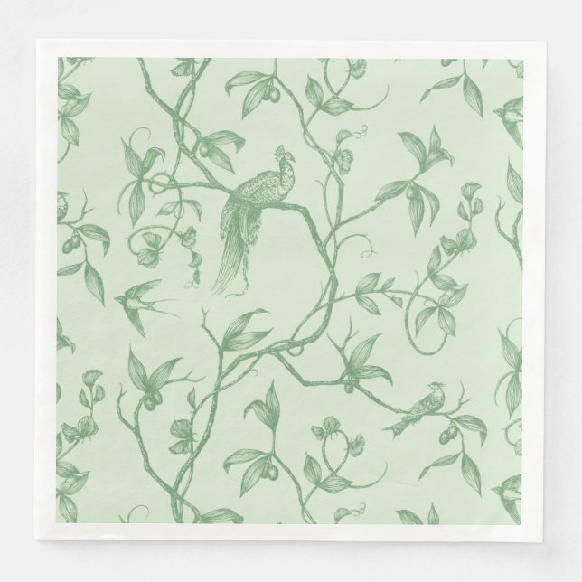 Guardanapo De Papel De Jantar Viagem ao Chateau Peacock Green (Frente)