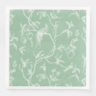 Guardanapo De Papel De Jantar Viagem ao Chateau Peacock Green2