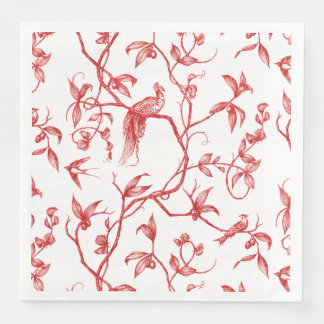 Guardanapo De Papel De Jantar Viagem ao Chateau Peacock Red